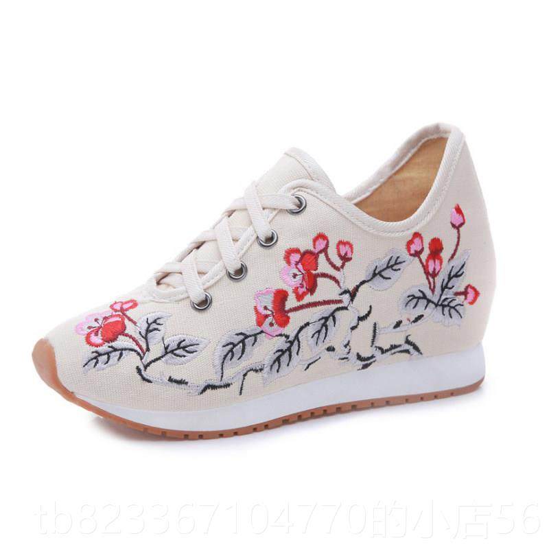 高档老北布鞋、增高女子运动绣花鞋、春秋妈舒适京妈鞋、舞汉代鞋