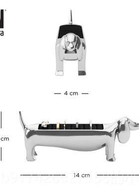 新款Umbra 腊肠狗戒可托首小饰品架收纳珠宝饰展示架创意爱戒指托