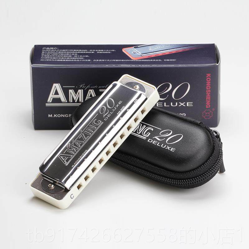 新款孔声2蓝调口琴1孔AM-0D十孔布鲁斯儿童成人初学者自学高0级乐