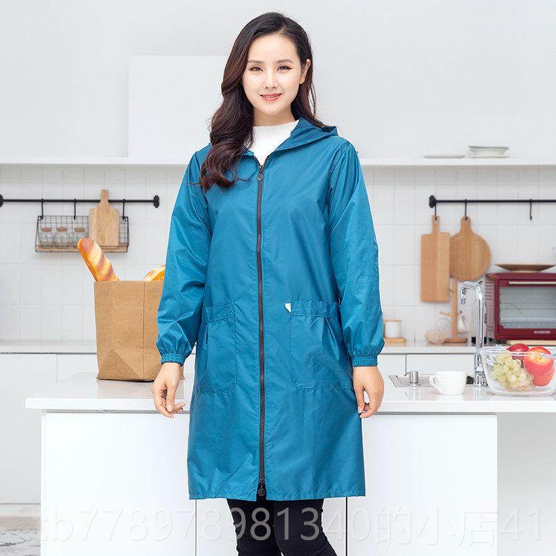 高档衣大人工作服外套罩家用厨防水防油长袖房围裙2女薄204新款春,家庭/个人清洁工具,围裙,淘宝优惠券,粉丝福利购,淘宝优惠卷