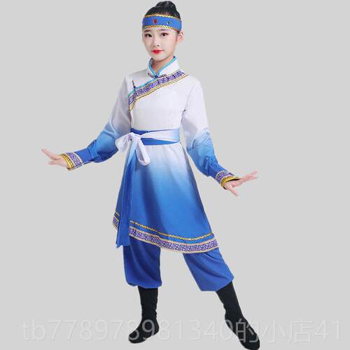 高档儿蒙舞装蹈演出服少数民族服蒙族筷子舞六一舞童台表演服男古