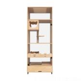 高档层环实木宠物猫别墅家用室内屋豪华猫玻璃房子空间三猫舍保猫