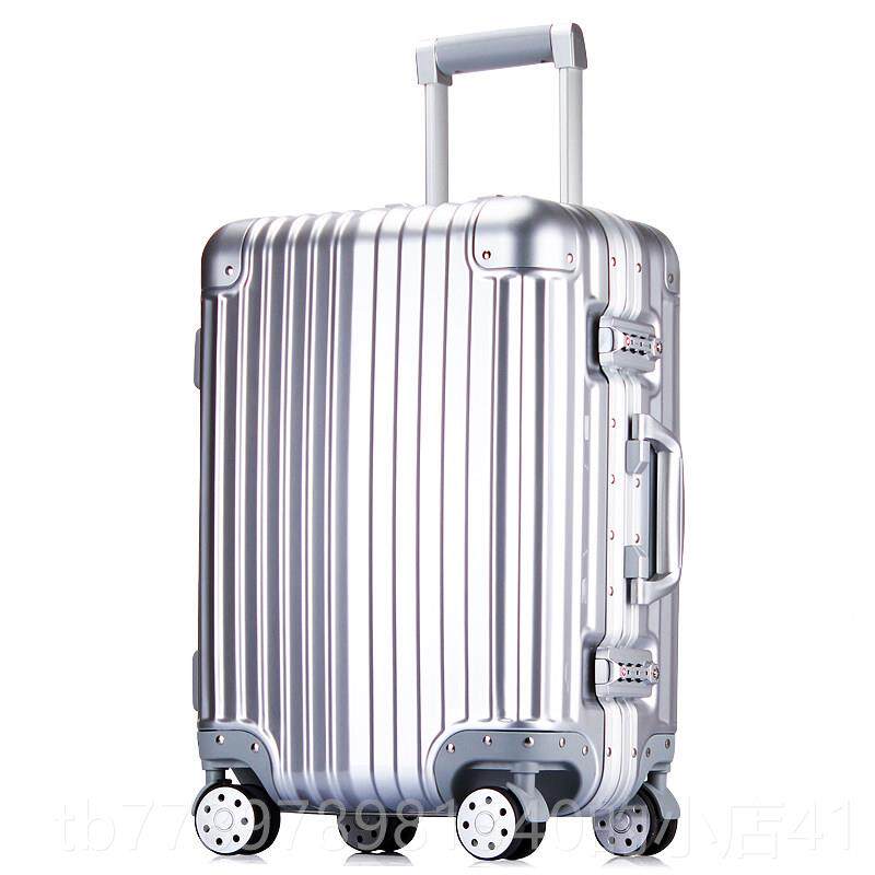 高档宋人大红色结婚铝箱杆箱旅行箱万向框轮女行李男密码箱硬箱20