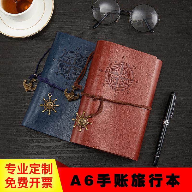 复古手账本简约小巧便捷空白牛皮纸a6日记笔记本随身记事本手帐本