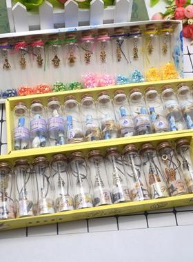 12只木塞小玻璃瓶创意礼品diy迷你玻璃许愿瓶夜光沙瓶幸运漂流瓶