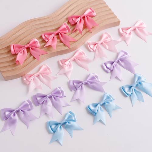 新款双层燕尾角花束蝴蝶结配件立体手工蝴蝶节多手工DIY丝带节