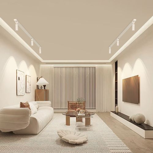 彩虹小山丘射灯网红衣帽间客厅背景墙店铺商用明装led二线轨道灯