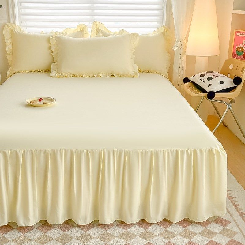 纯棉床裙100%全棉床罩单件亲肤床单床围裙罩遮丑床盖家用席梦思套,床上用品,床裙,淘宝优惠券,粉丝福利购,淘宝优惠卷