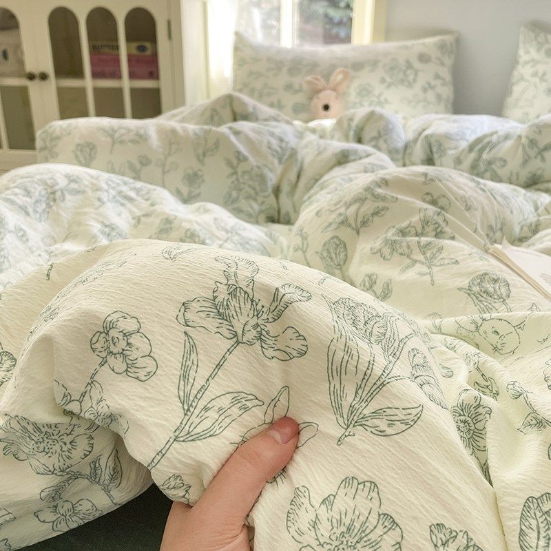 床上用品纯棉单件被套150x200x230被罩床单四件套学生宿舍三件套3