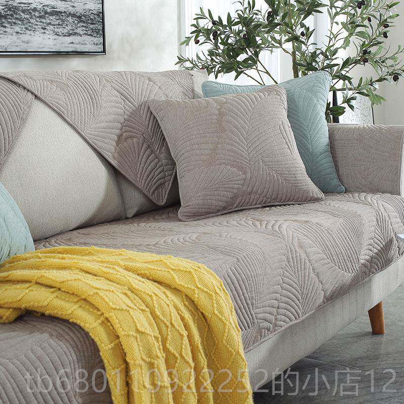 正品纯北发简欧约纯色水洗棉沙垫现代防滑棉四季通用坐垫冬季沙发