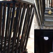 景区展览馆道具囚车笼木驴枷锁刑具火盆老虎凳吊架木质影视舞台