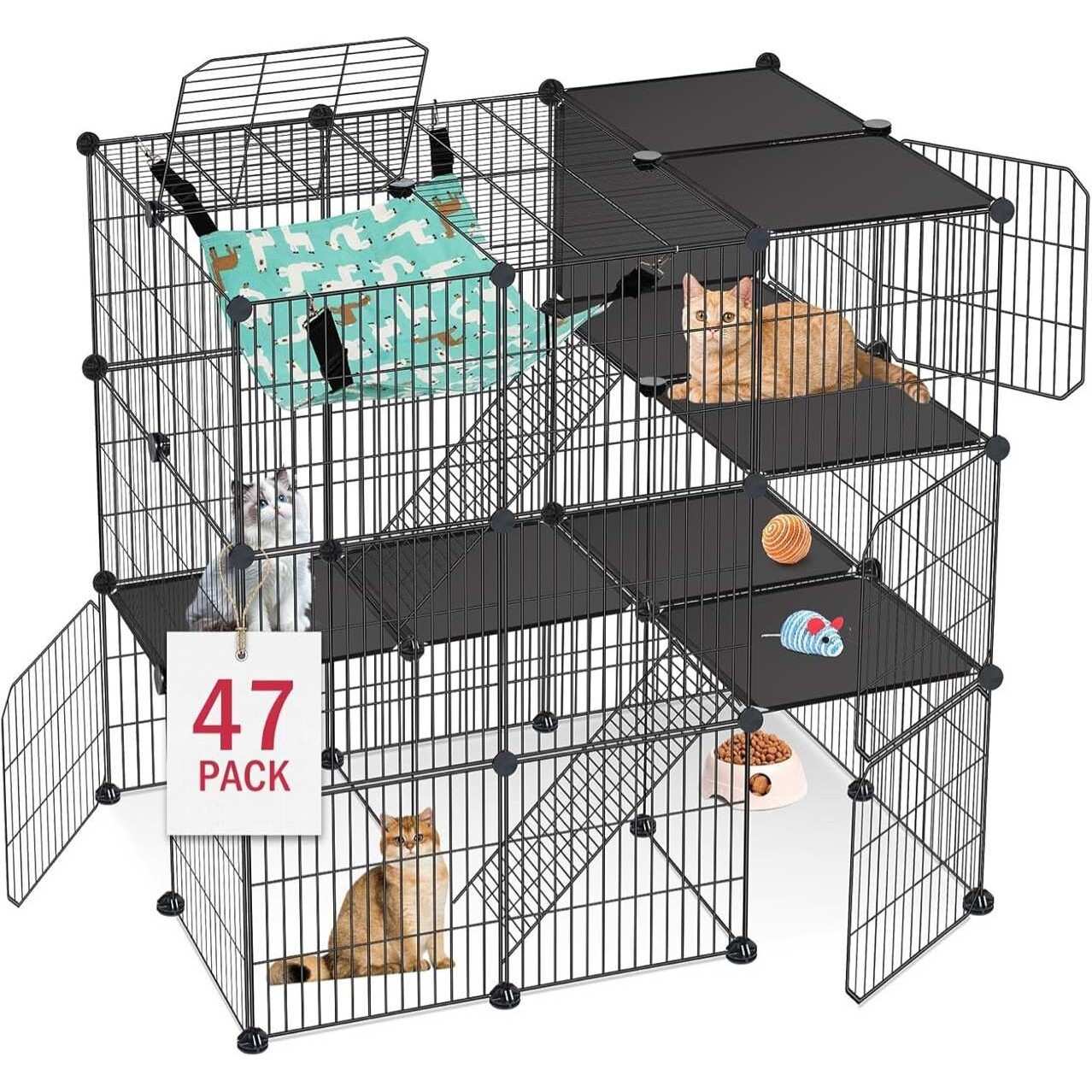 宠物围栏猫狗仓鼠笼子室内中小型犬栅栏隔离门狗窝小动物防护栏自