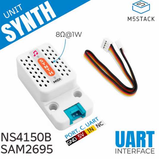 M5Stack Synth 音频合成器 内置SAM2695 多通道乐器音源输出