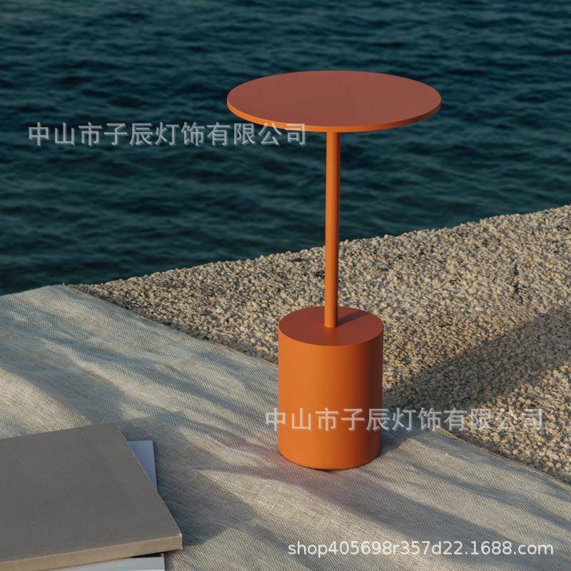 现代简约充电触摸装饰橙色台灯学习护眼卧室床头摆件餐厅氛围灯