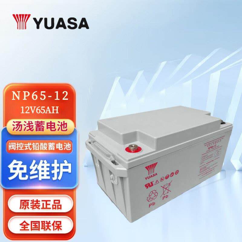 YUASA汤浅铅酸免维护蓄电池NP65-1212V65AHUPS/EPS直流屏风电电瓶