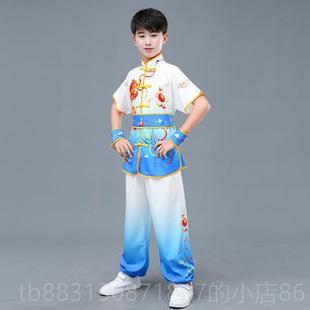 正品成人儿童武国术比装赛表服套中龙民族风演功夫训练功演出服长
