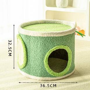 正品猫爬架剑板麻桶猫窝猫树一用四体小型不占地双层猫抓季通用猫