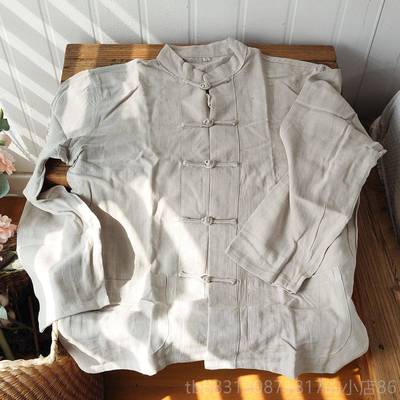 正品刘姐正宗棉麻扣太极上衣中风宽国民手族风格松唐装