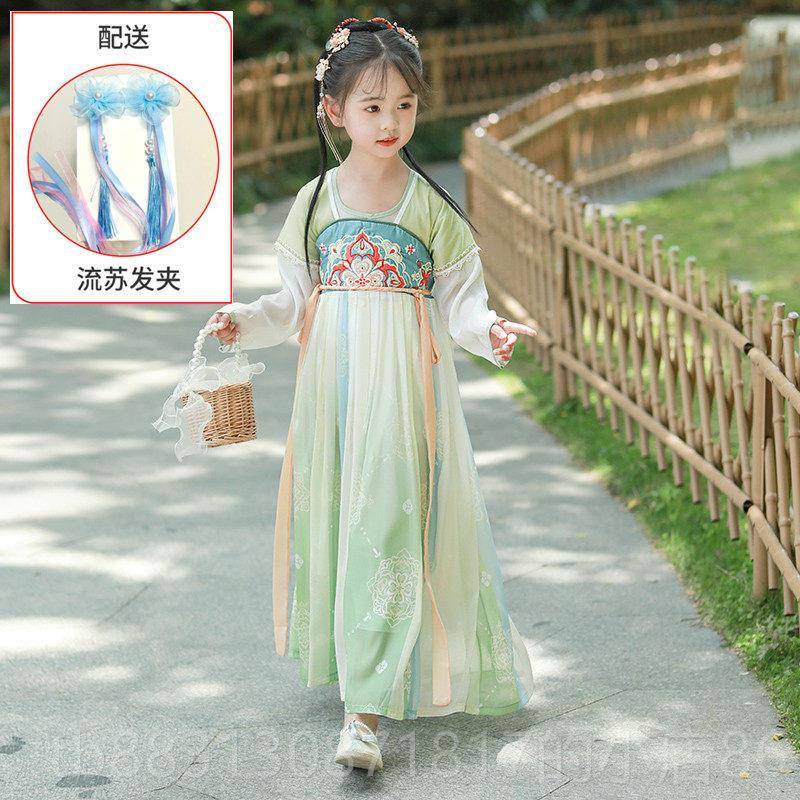 正品唐装女童服小仙古女装唐宫夜宴中国儿风超仙女孩古风演出服汉图片