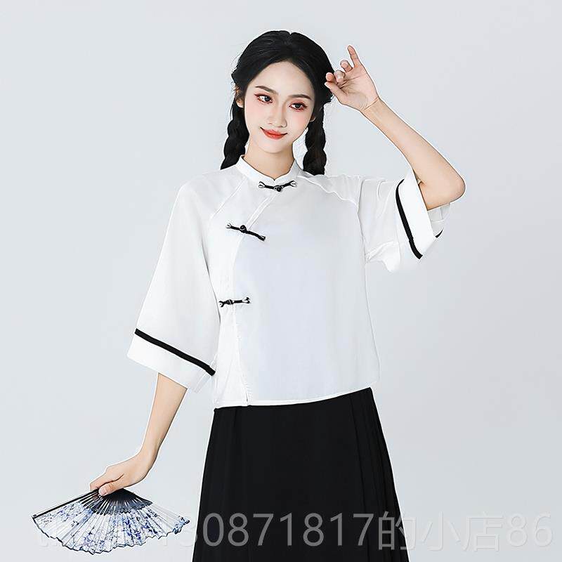 正品202新款民国风舞蹈服情深深雨蒙蒙中演出装服学生芳华衫国风