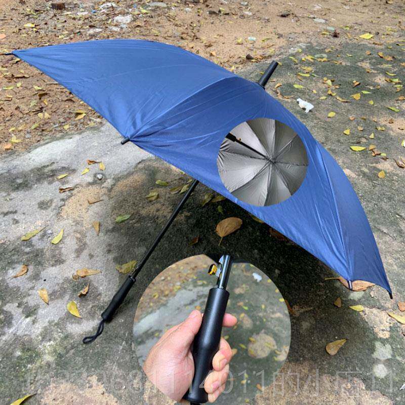 高档纤骨黑胶布维防紫外线雨伞架长柄商务全雨伞印字广告伞定制LO