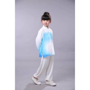 高档儿童太极拳服女学功夫扇生少说演出服八男段锦年团体武术操表