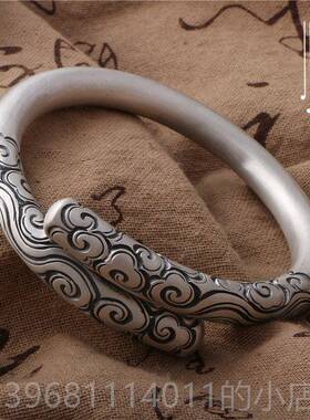 高档如意金箍棒手镯99足海银手工男女齐天大圣紧箍咒9情侣定针神