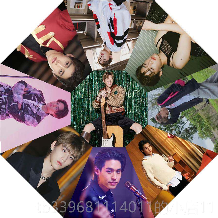 高档BKPP丝雨粉款伞黑胶三折全自动阳伞明星遮周边抖音同定制生日