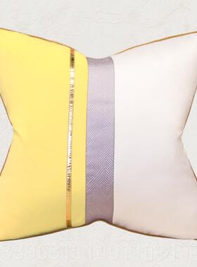 高档头垫女现王代轻奢紫色抱枕沙发靠垫客靠厅腰枕卧室床靠枕靠背