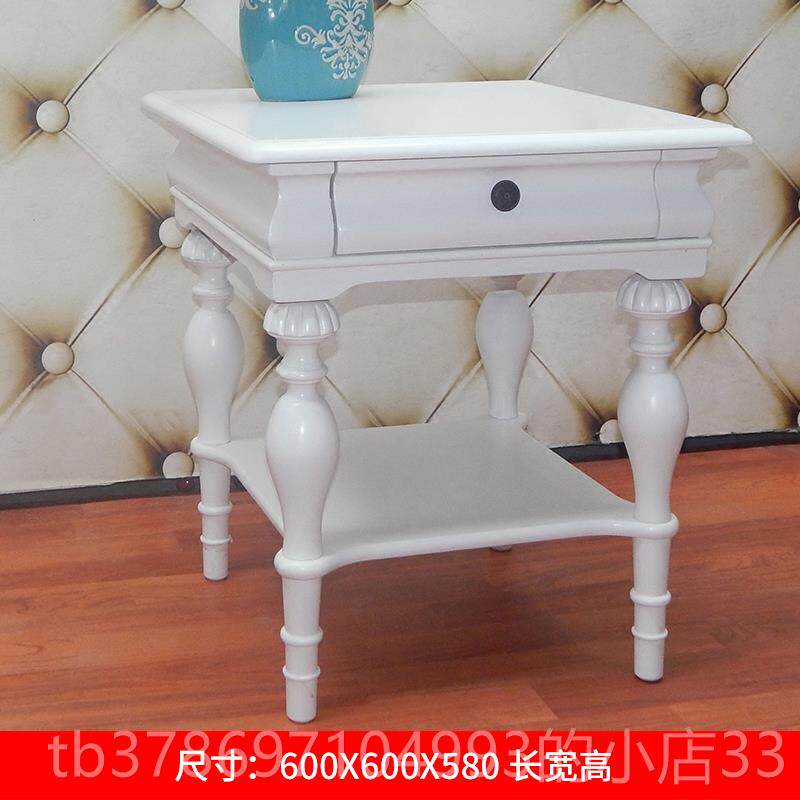 新款美边式沙发边几客欧式角几床头柜家用小桌子侧边方柜厅桌茶几