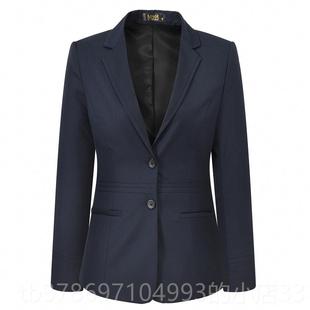 新款款中邮国政储蓄银行工作服女邮储春秋制外套新西服藏青服色行