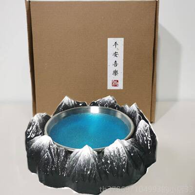 新款性时尚家用酒意吧民宿网红潮个流新中式创摆件烟礼品雪山造型