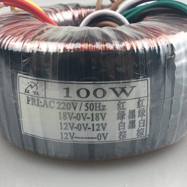 100W环形变压器220V转双18V双12V单12V纯铜单相干式/隔离电源功放