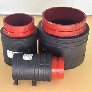 钢丝网骨架塑料复合管电熔沟槽接头钢塑转换接头电熔配件150100