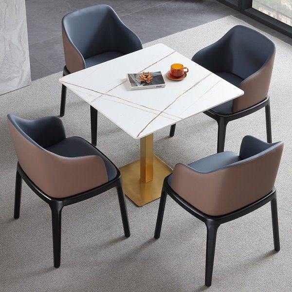 轻奢洽谈桌椅组合正方形谈判桌咖啡厅岩板小四方桌子餐桌家用饭桌,住宅家具,岩板餐桌,淘宝优惠券,粉丝福利购,淘宝优惠卷