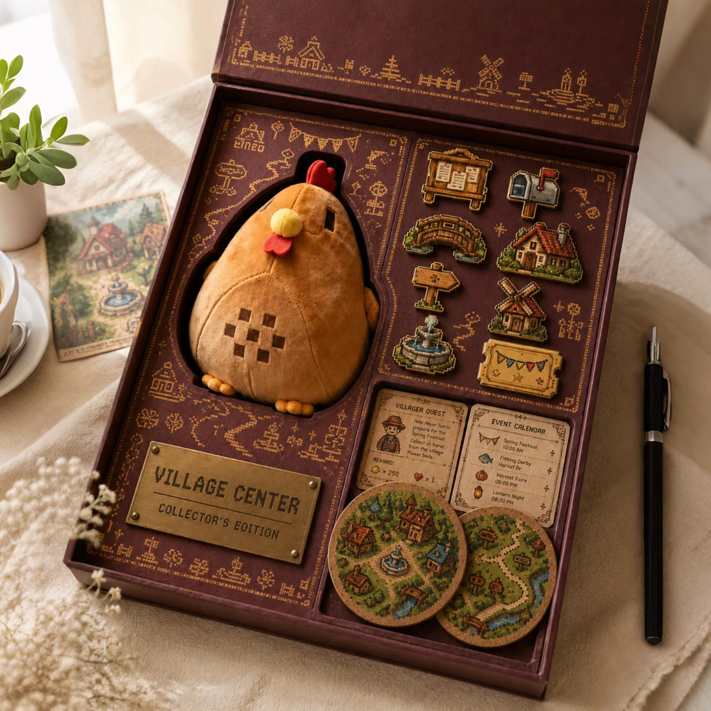 星露谷物语小鸡抱枕毛绒公仔新品Stardew Valley游戏周边玩偶靠枕