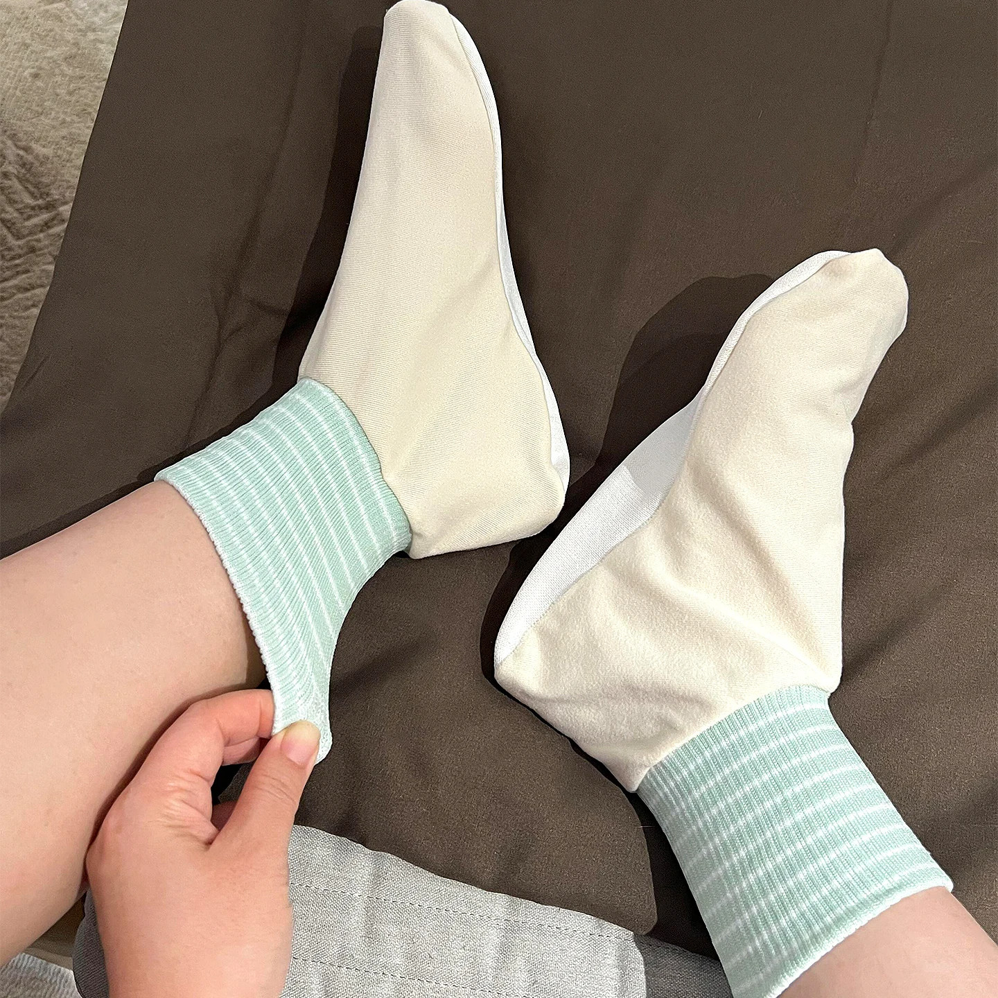 艾草袜睡眠专用袜女宽松晚上睡觉穿的袜子双面德绒月子袜孕妇脚套