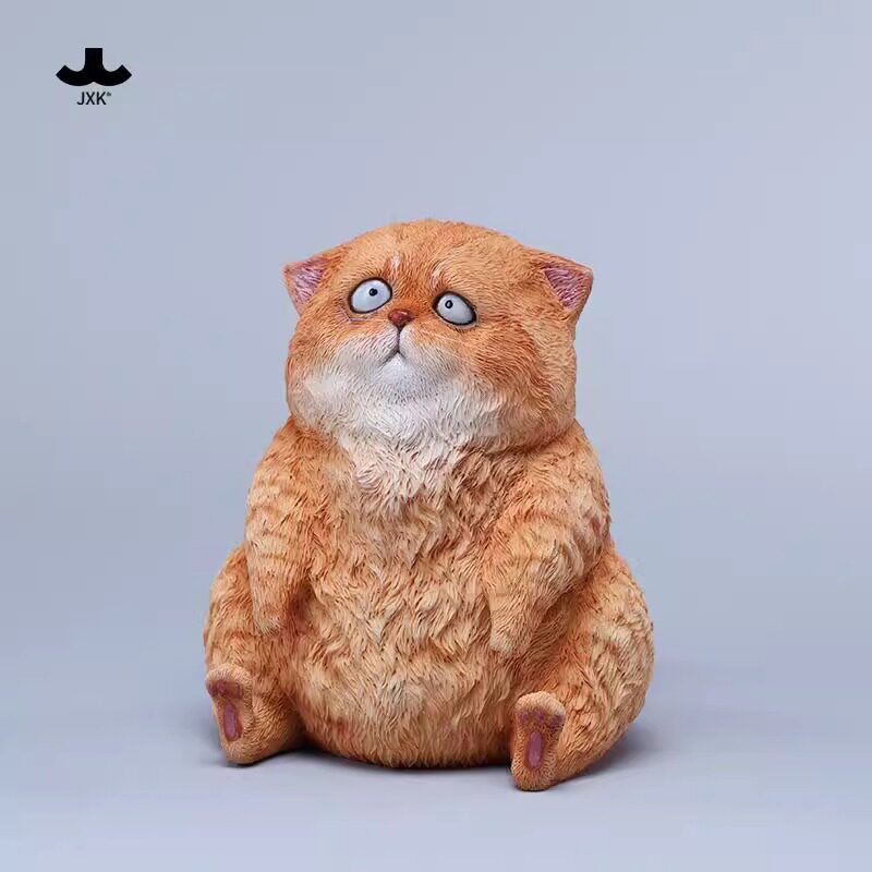 JXK愣愣猫 仿真动物模型猫咪摆件送女生玩偶办公桌面摆件