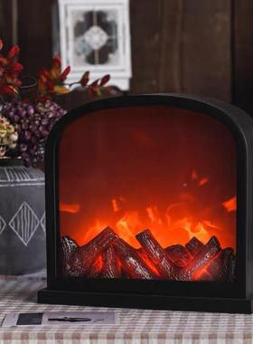 美式SP-01led火焰灯火品炉客桌面家装饰工艺厅品饰居摆件壁炉灯