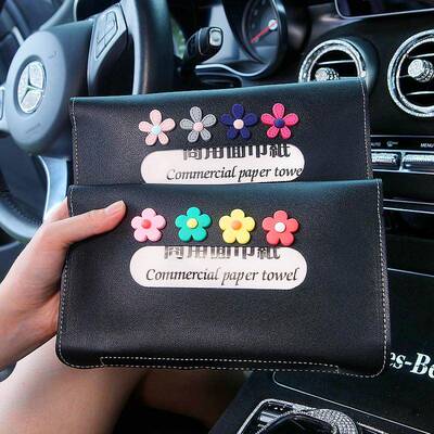 可挂爱网车载抽抽纸盒汽车款用车上纸巾DWK盒内用创意女神红遮阳