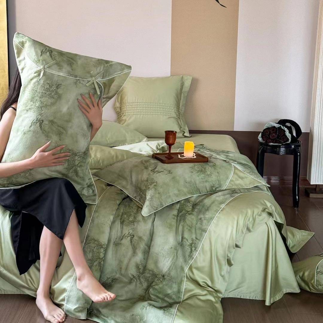 120支天丝新中四式件套国LHX结风蝴蝶高档床上用品4件套被套棉床