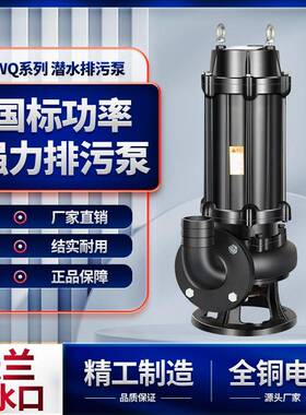 人民国标22塞0v单相无排污泵堵潜水BOM泵380v三相用水泵大农全