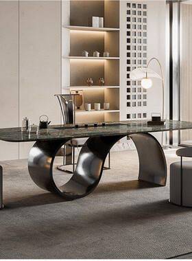 板茶台泡茶桌椅组轻奢会套客室高端洽谈大合岩板桌茶台GAQ茶具装