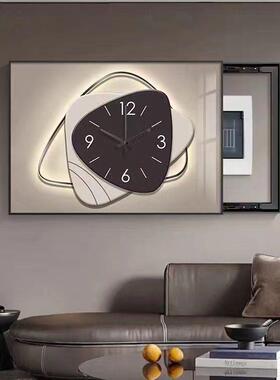 免现代电简约表箱装饰画打孔挂带钟表电闸开关TXP盒画弱电源箱遮