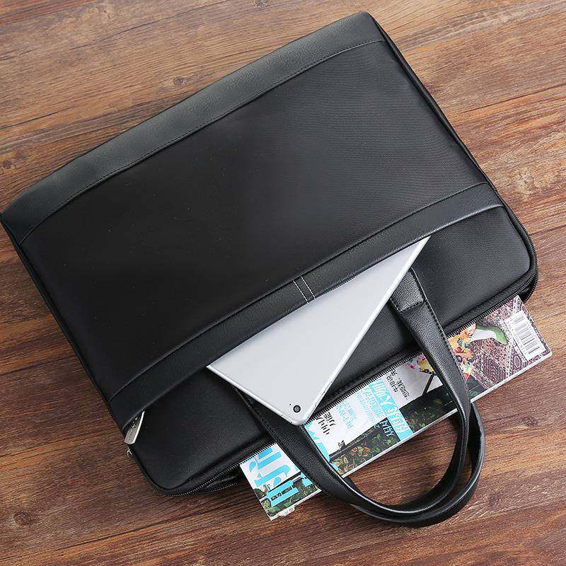 商8务办公女士公文包昂特JS-男A22手提帆布4多XCG层大容量拉链文