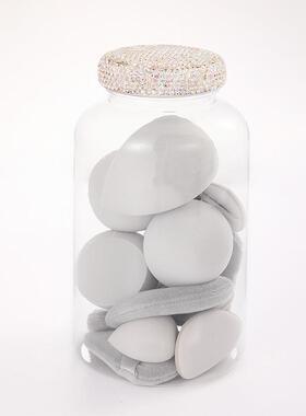 OQB蛋跨境时尚镶钻美妆粉扑收纳圆纳柱形收瓶旅行便携轻瓶奢罐装