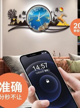 新款挂钟用轻网约红艺术壁钟现代简大气装饰挂墙奢时钟家静音DUQ