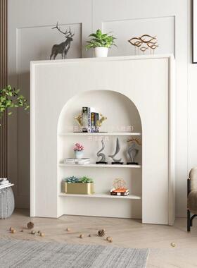 厅客黑色色简23458约宿玄关置物架室内收纳柜法式民装白饰收纳壁