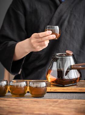 烟灰玻璃侧把茶电VHZ壶家用滤过煮茶沏茶器耐高温陶炉色可煮花茶