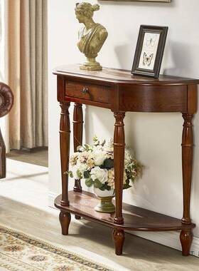 欧式美式玄关玄关台玄关柜台长条YRS供景桌桌靠墙边桌端走廊桌入